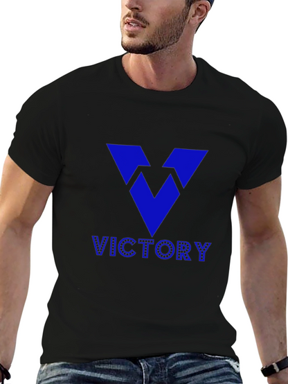 Victory Graphic Tee - Stylish Mens Black T-Shirt