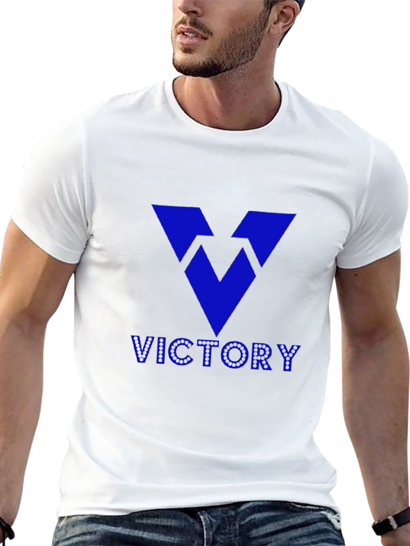 Victory Graphic Tee - Stylish Mens Black T-Shirt