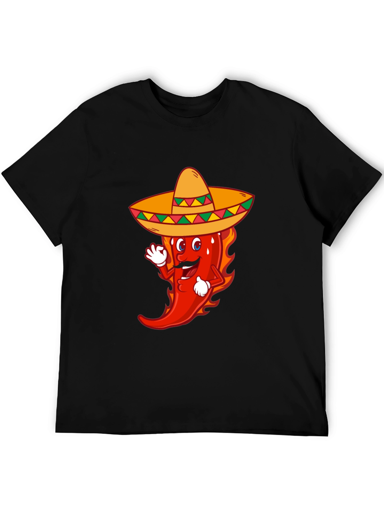 Spicy Fiesta Tee - Chili Pepper Sombrero Graphic
