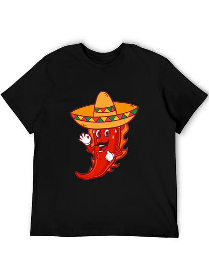 Spicy Fiesta Tee - Chili Pepper Sombrero Graphic