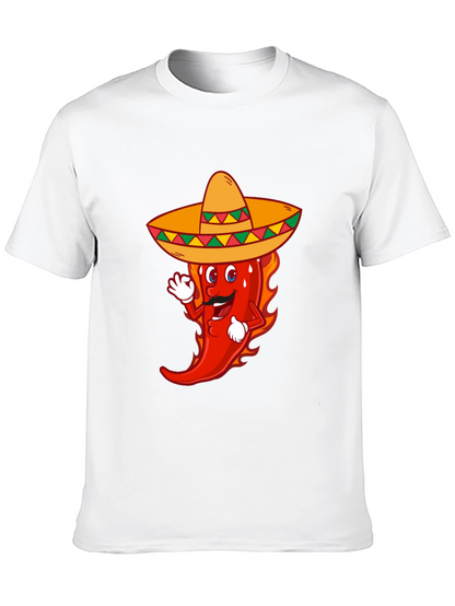 Spicy Fiesta Tee - Chili Pepper Sombrero Graphic