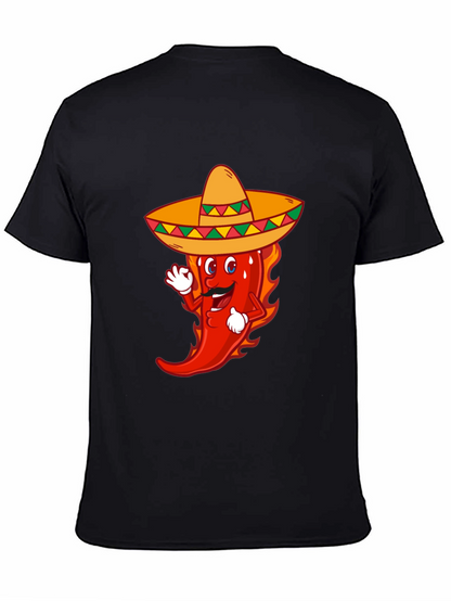 Spicy Fiesta Tee - Chili Pepper Sombrero Graphic