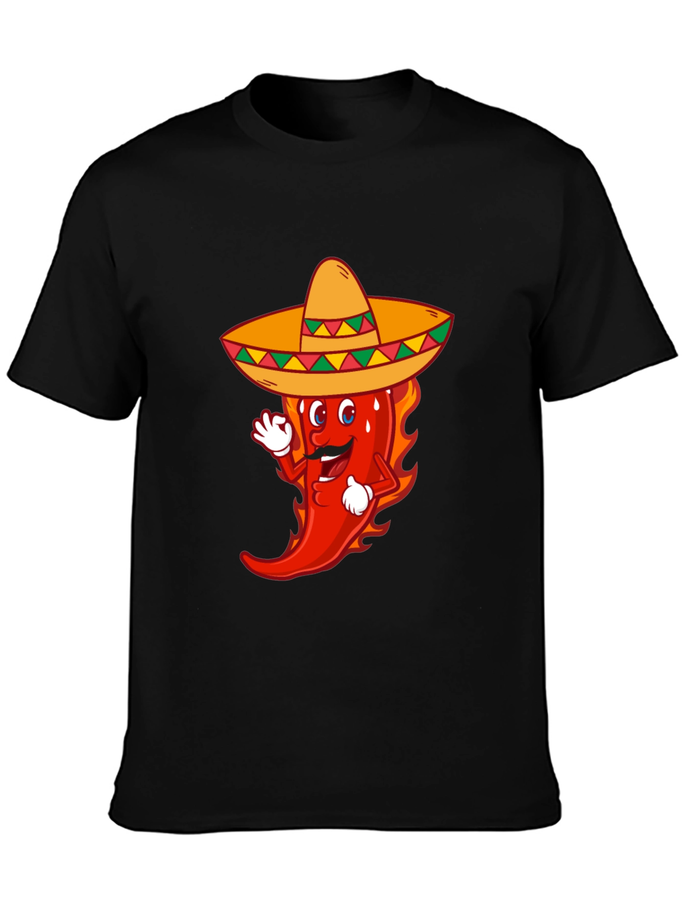 Spicy Fiesta Tee - Chili Pepper Sombrero Graphic