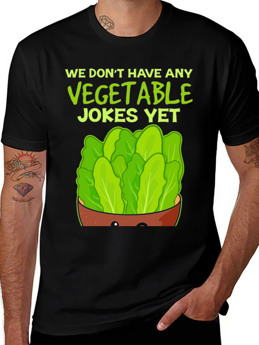 Funny Vegetable Jokes T-Shirt - Lettuce Design