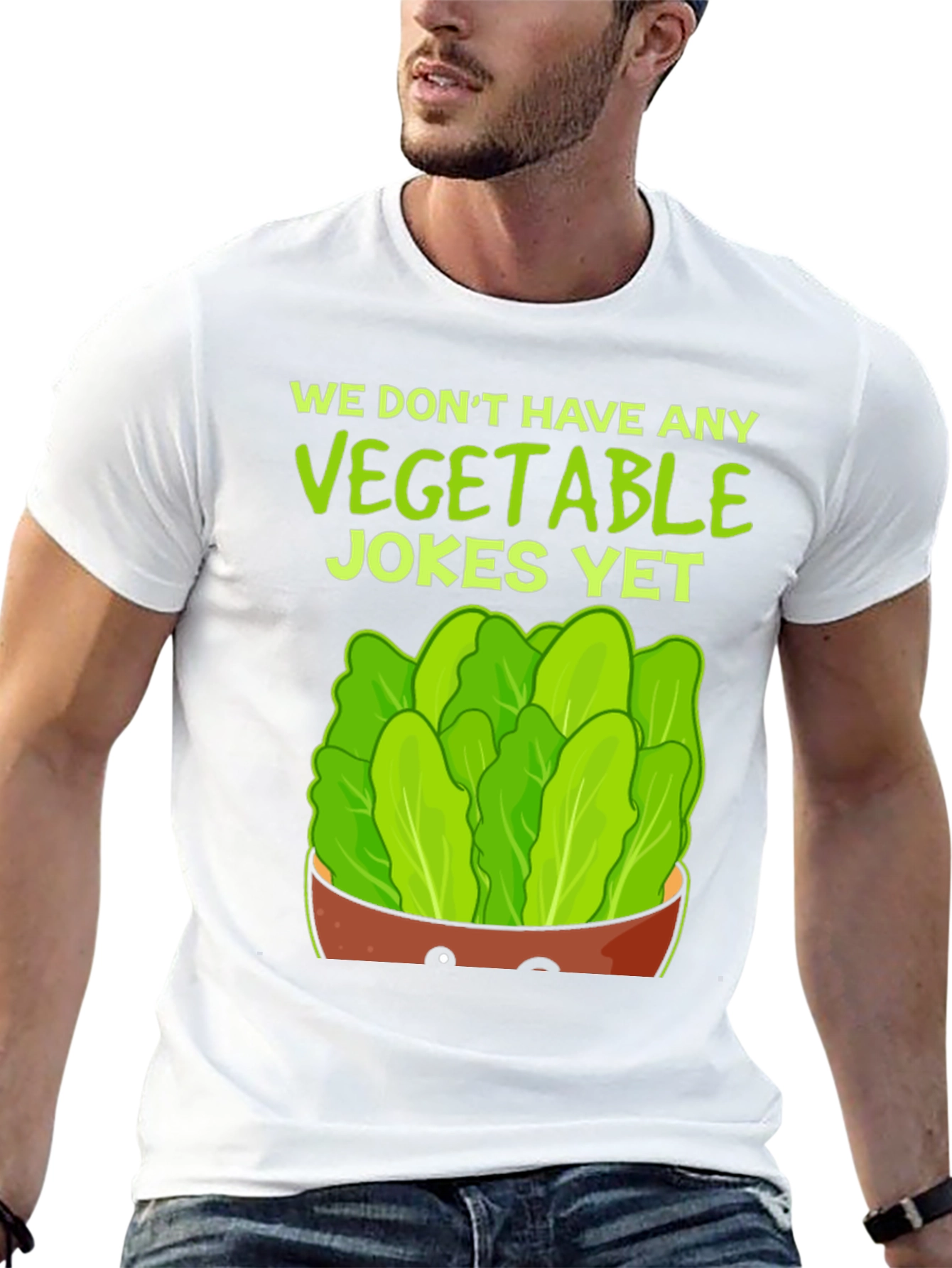 Funny Vegetable Jokes T-Shirt - Lettuce Design