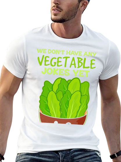 Funny Vegetable Jokes T-Shirt - Lettuce Design