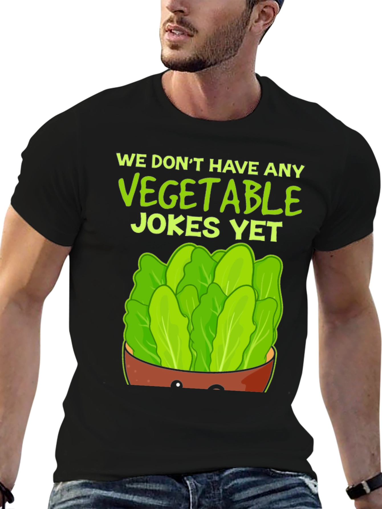Funny Vegetable Jokes T-Shirt - Lettuce Design