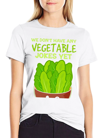 Funny Vegetable Jokes T-Shirt - Lettuce Design
