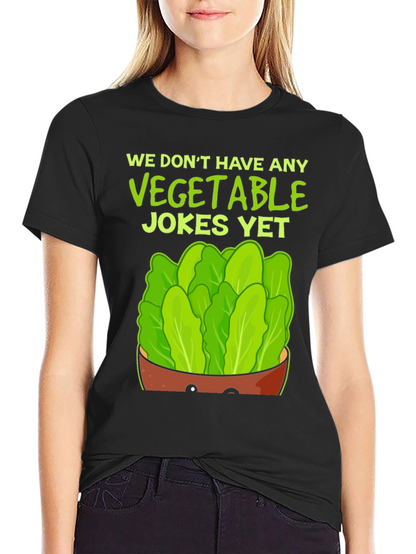 Funny Vegetable Jokes T-Shirt - Lettuce Design