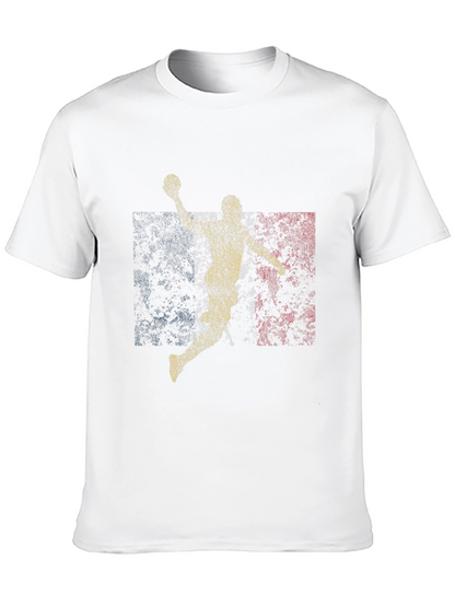 Handball Player Graphic Tee - Black