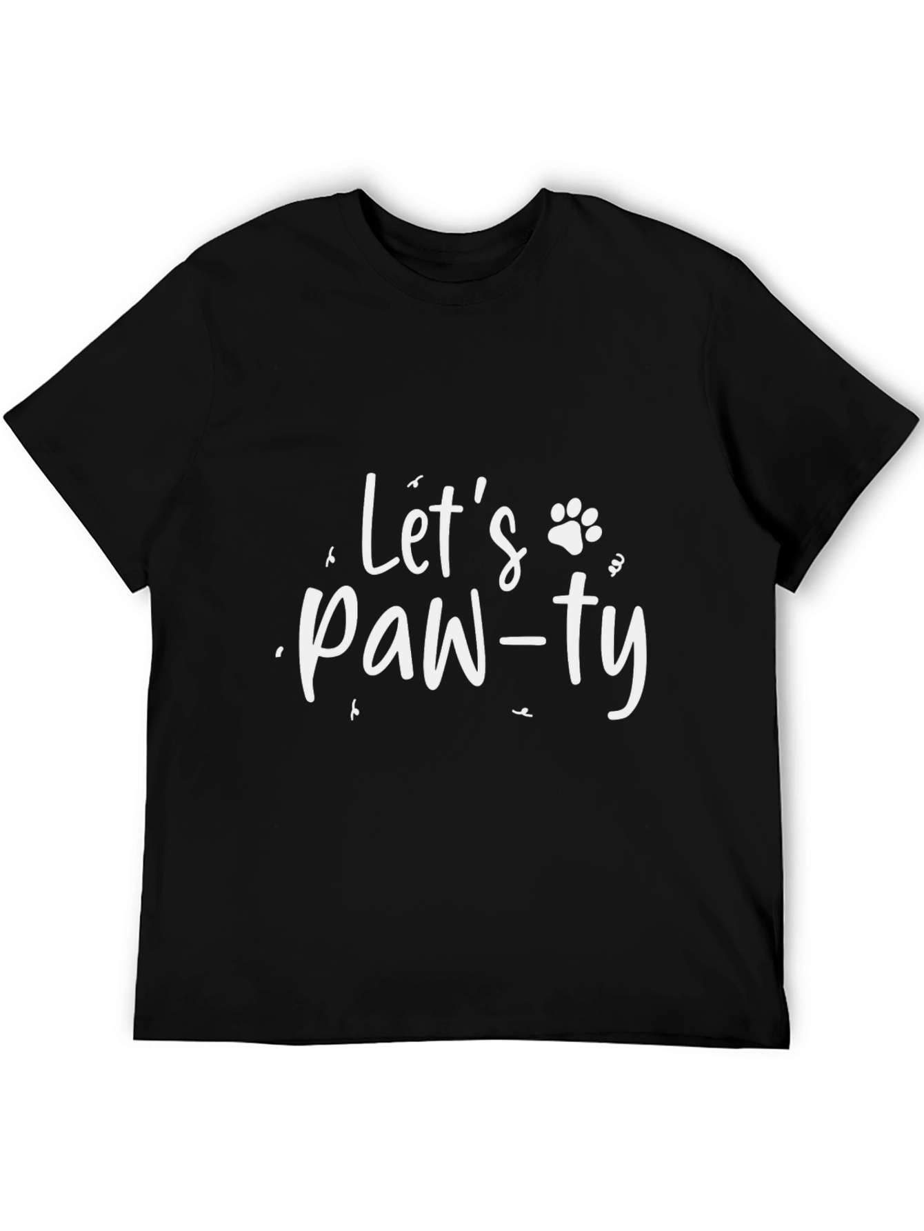 Lets Paw-ty Black T-Shirt