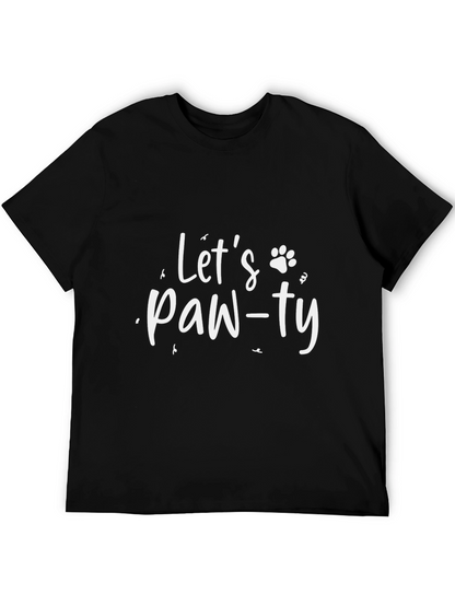 Lets Paw-ty Black T-Shirt