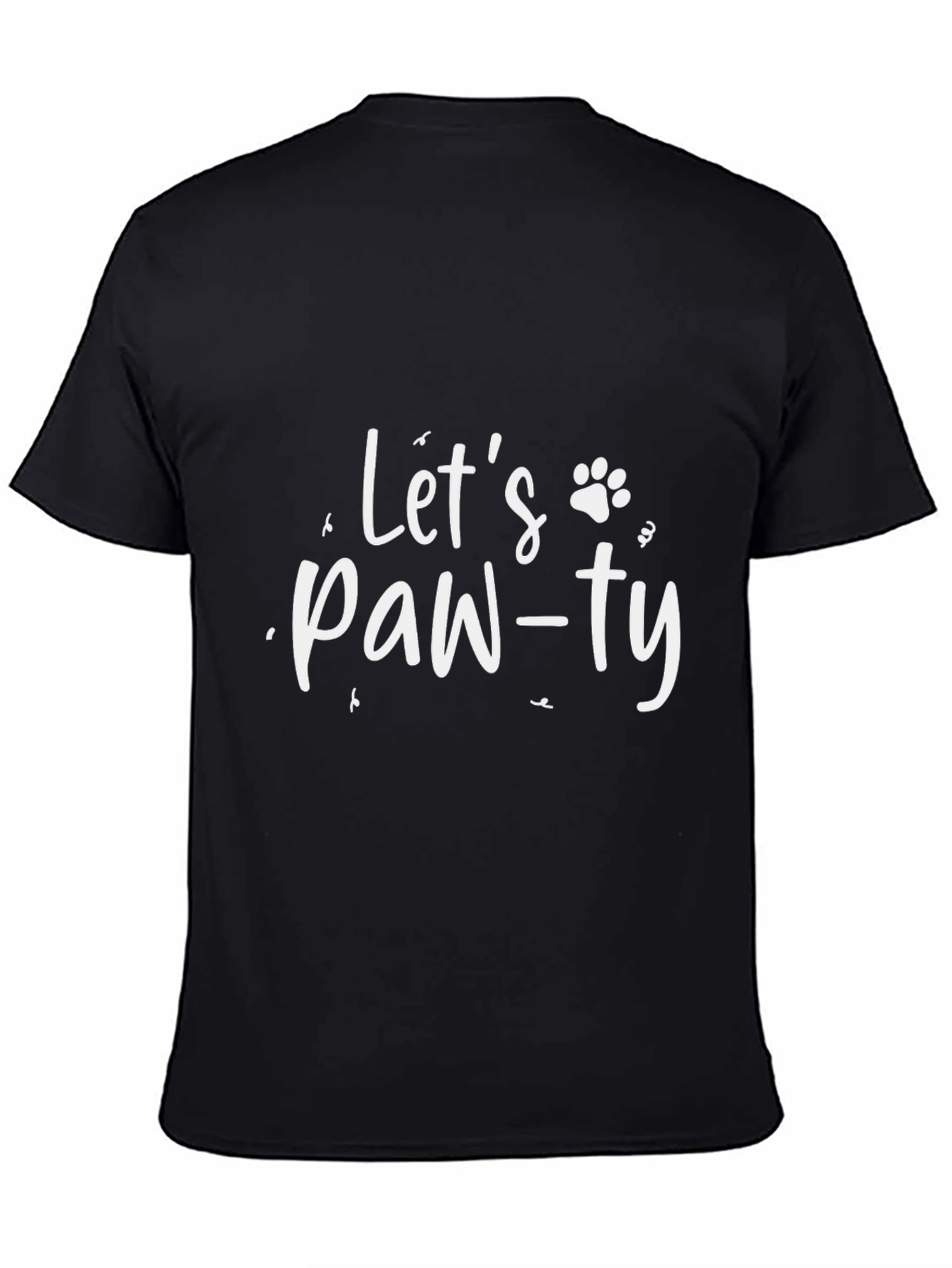Lets Paw-ty Black T-Shirt
