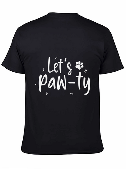 Lets Paw-ty Black T-Shirt