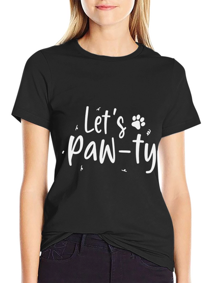 Lets Paw-ty Black T-Shirt