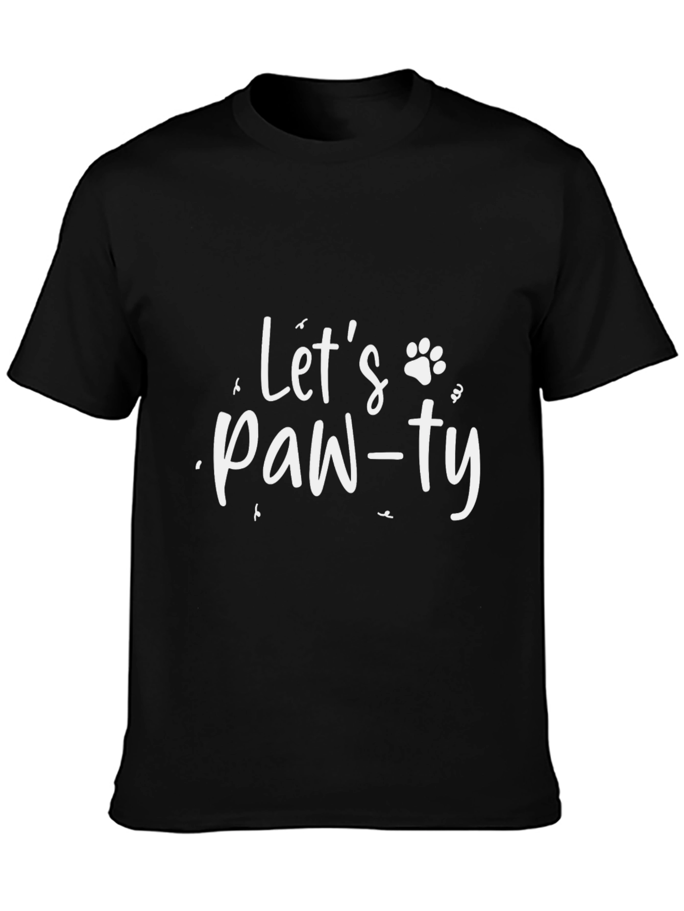 Lets Paw-ty Black T-Shirt