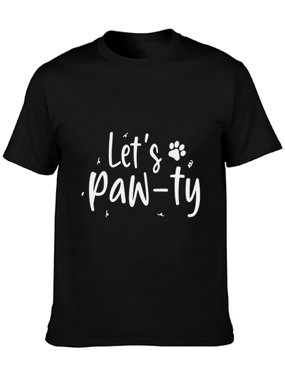 Lets Paw-ty Black T-Shirt