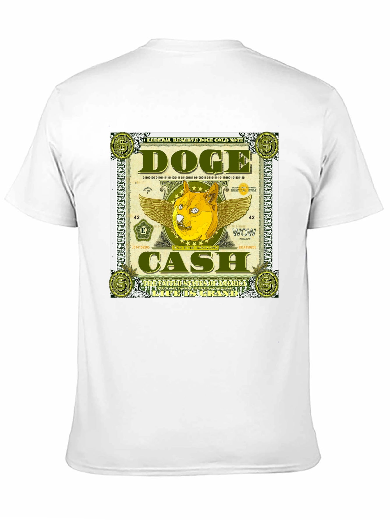 Doge Cash Graphic Tee - Crypto Meme Shirt