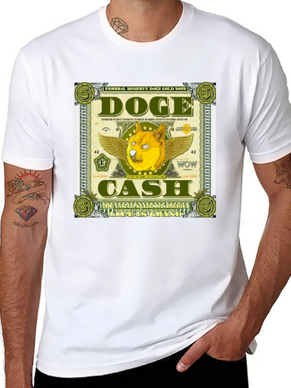 Doge Cash Graphic Tee - Crypto Meme Shirt