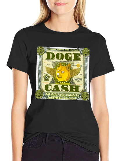 Doge Cash Graphic Tee - Crypto Meme Shirt