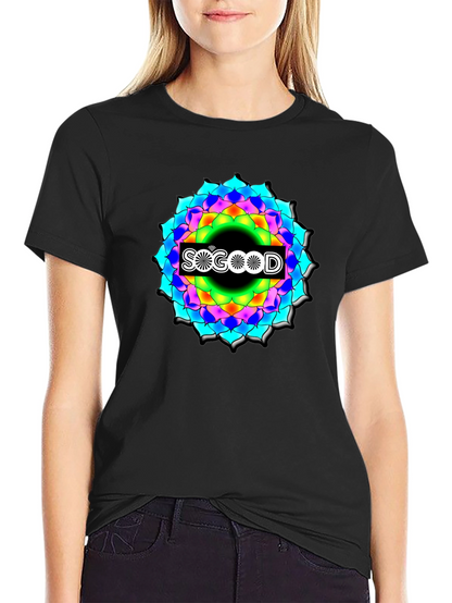 So Good Mandala Black Graphic Tee