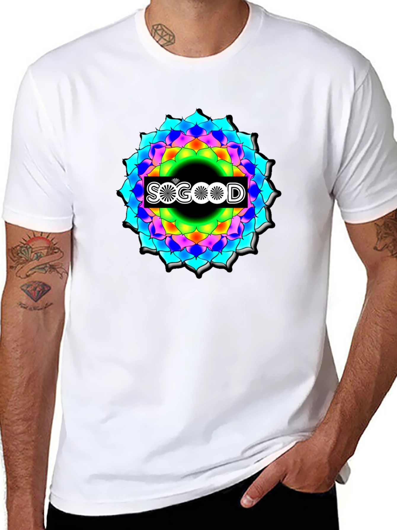 So Good Mandala Black Graphic Tee