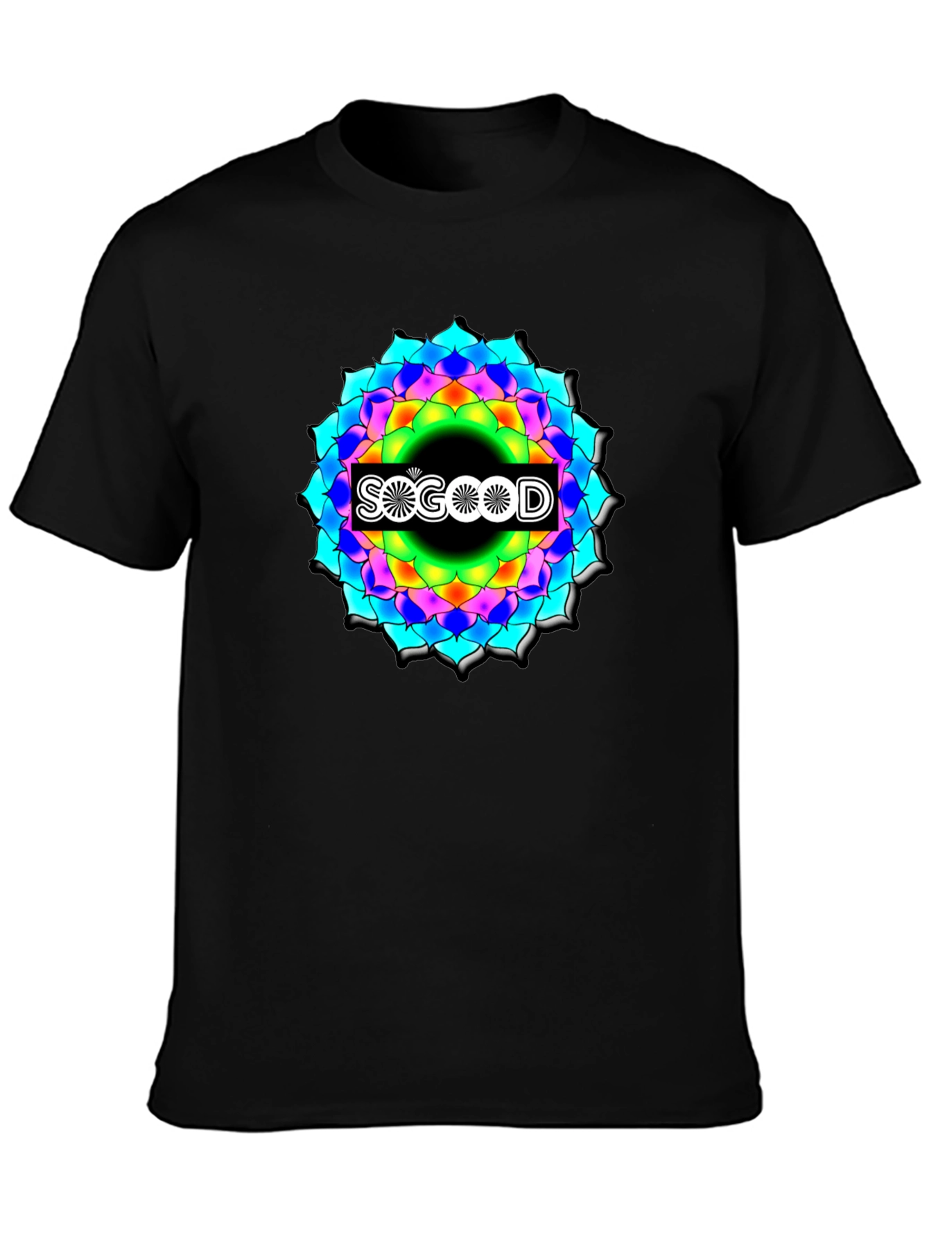 So Good Mandala Black Graphic Tee