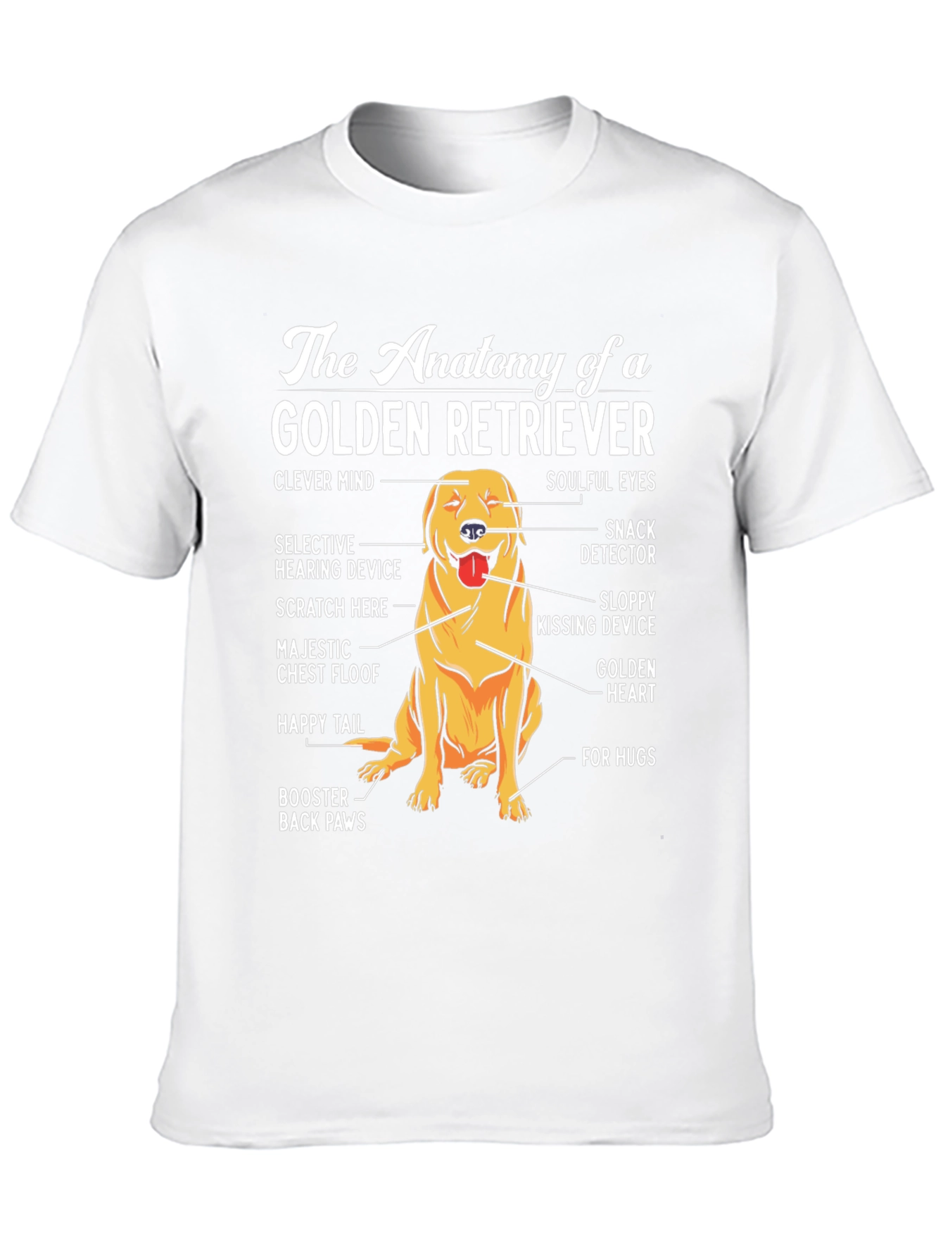 Golden Retriever Anatomy T-Shirt - Dog Lover Tee