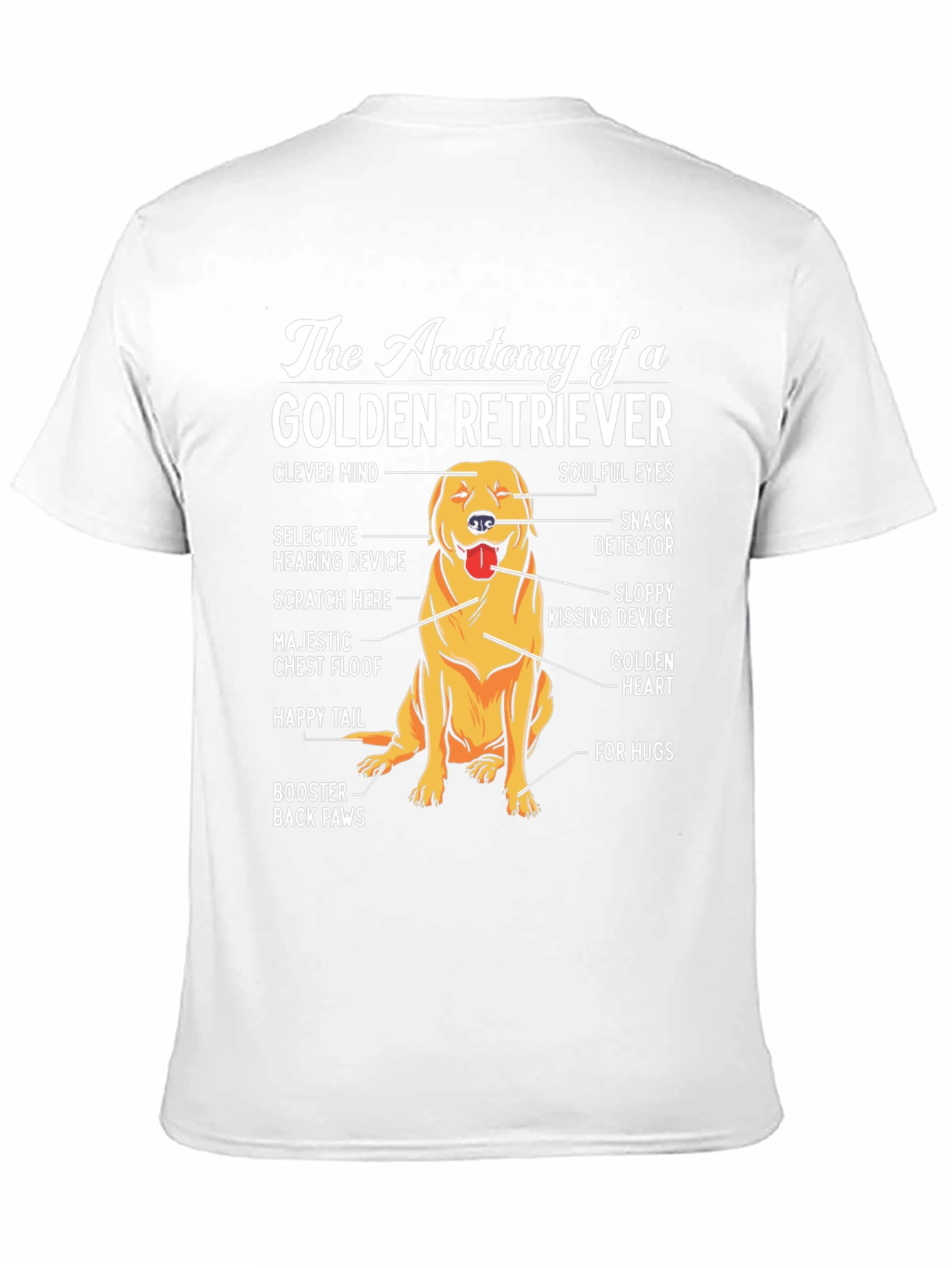 Golden Retriever Anatomy T-Shirt - Dog Lover Tee