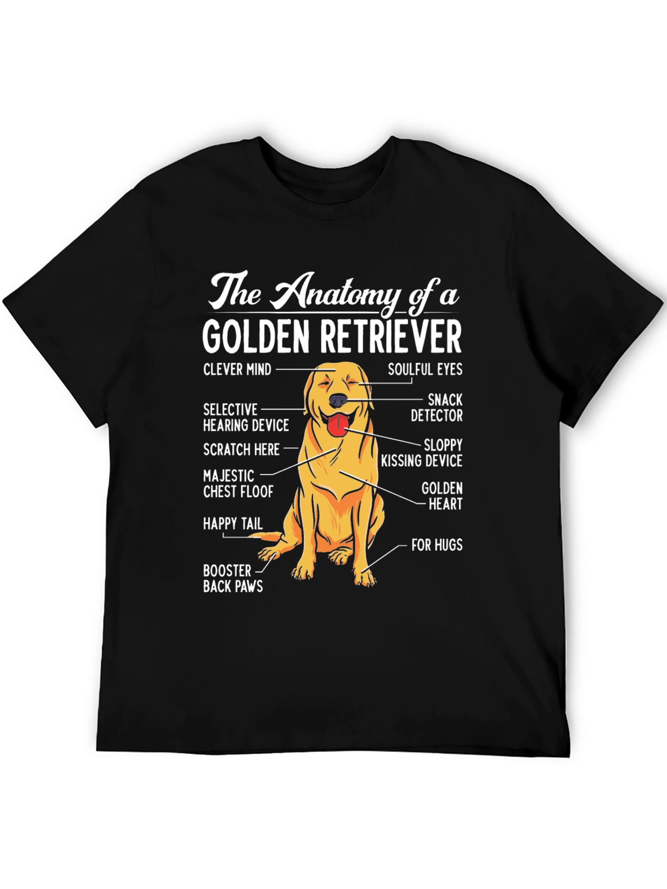 Golden Retriever Anatomy T-Shirt - Dog Lover Tee