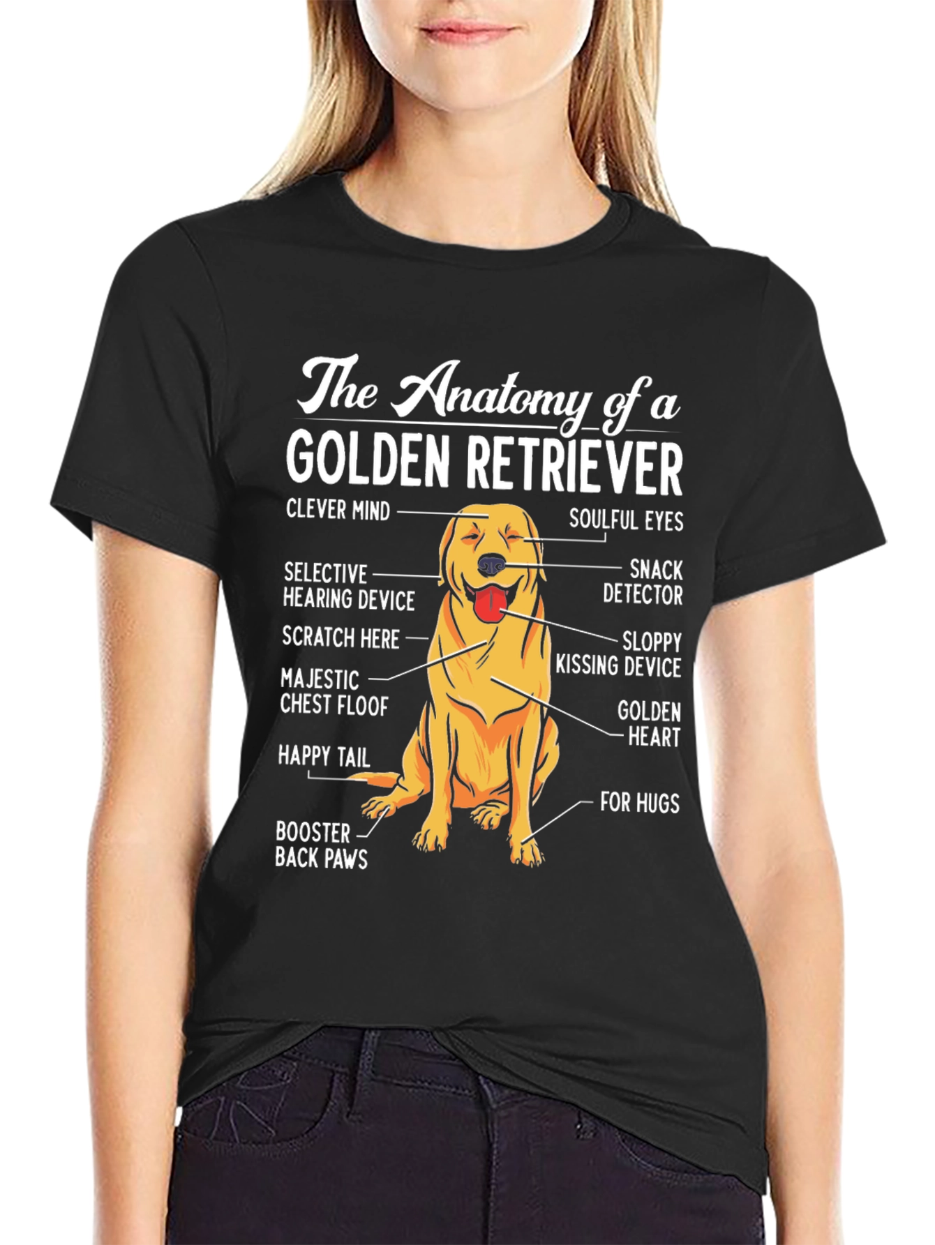 Golden Retriever Anatomy T-Shirt - Dog Lover Tee
