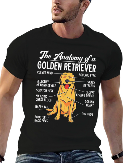Golden Retriever Anatomy T-Shirt - Dog Lover Tee