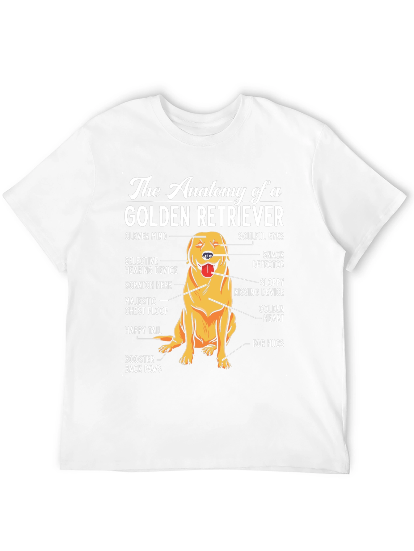 Golden Retriever Anatomy T-Shirt - Dog Lover Tee