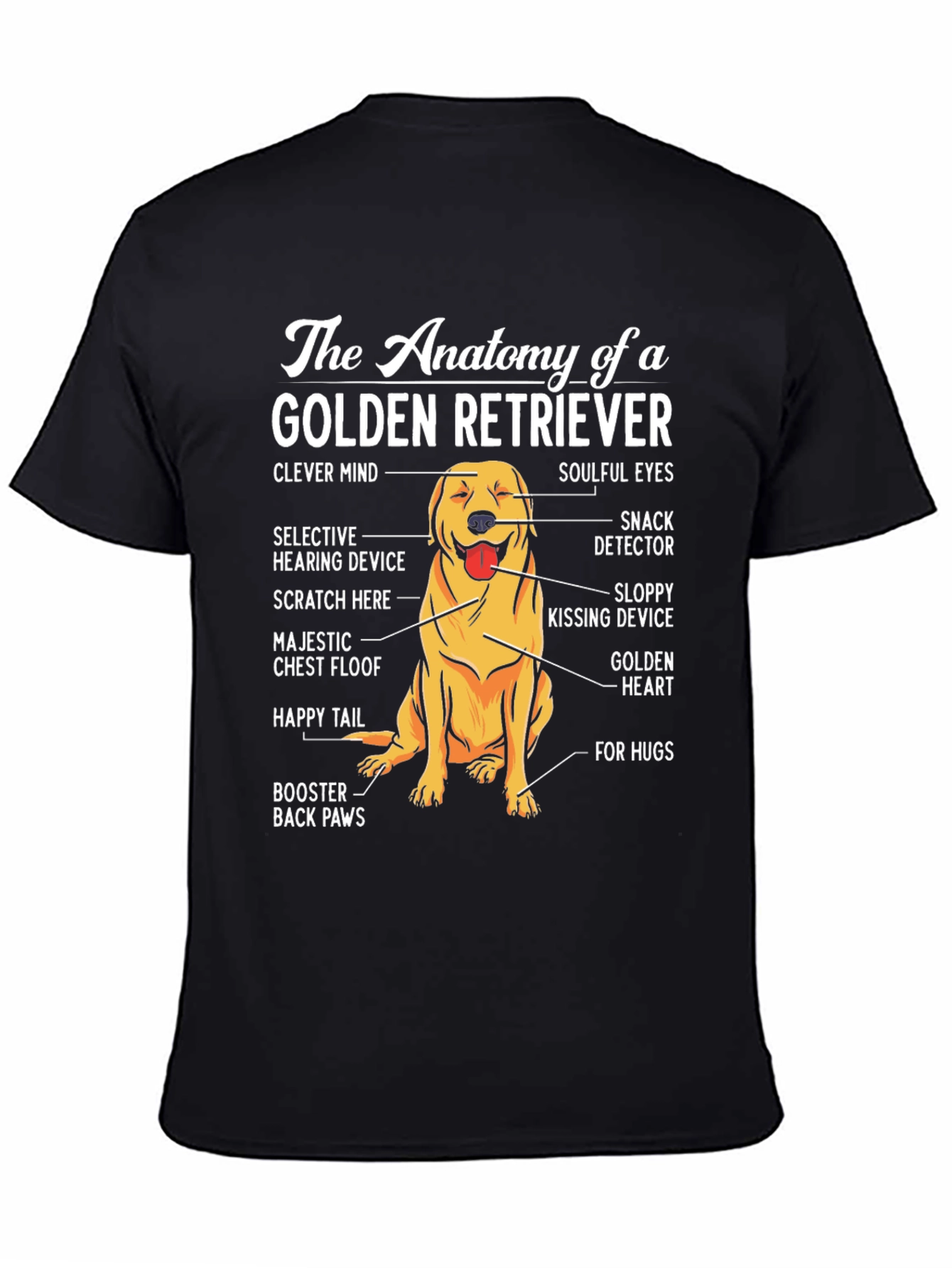 Golden Retriever Anatomy T-Shirt - Dog Lover Tee