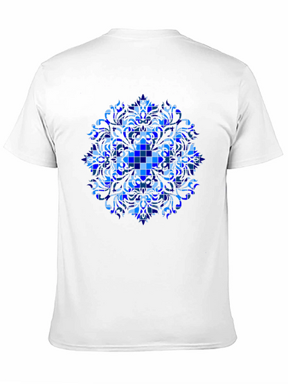Blue Mosaic Mandala Graphic Tee