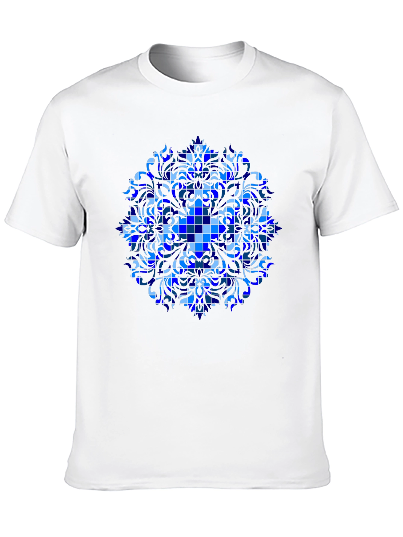 Blue Mosaic Mandala Graphic Tee