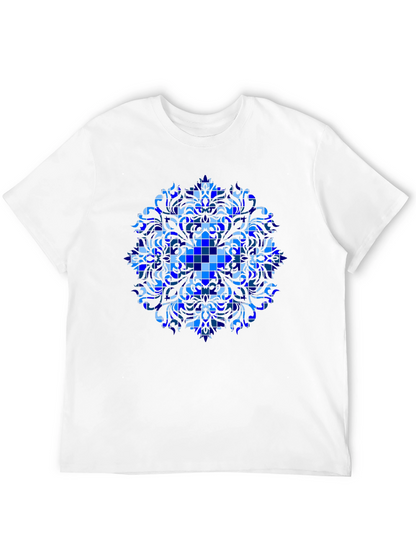 Blue Mosaic Mandala Graphic Tee