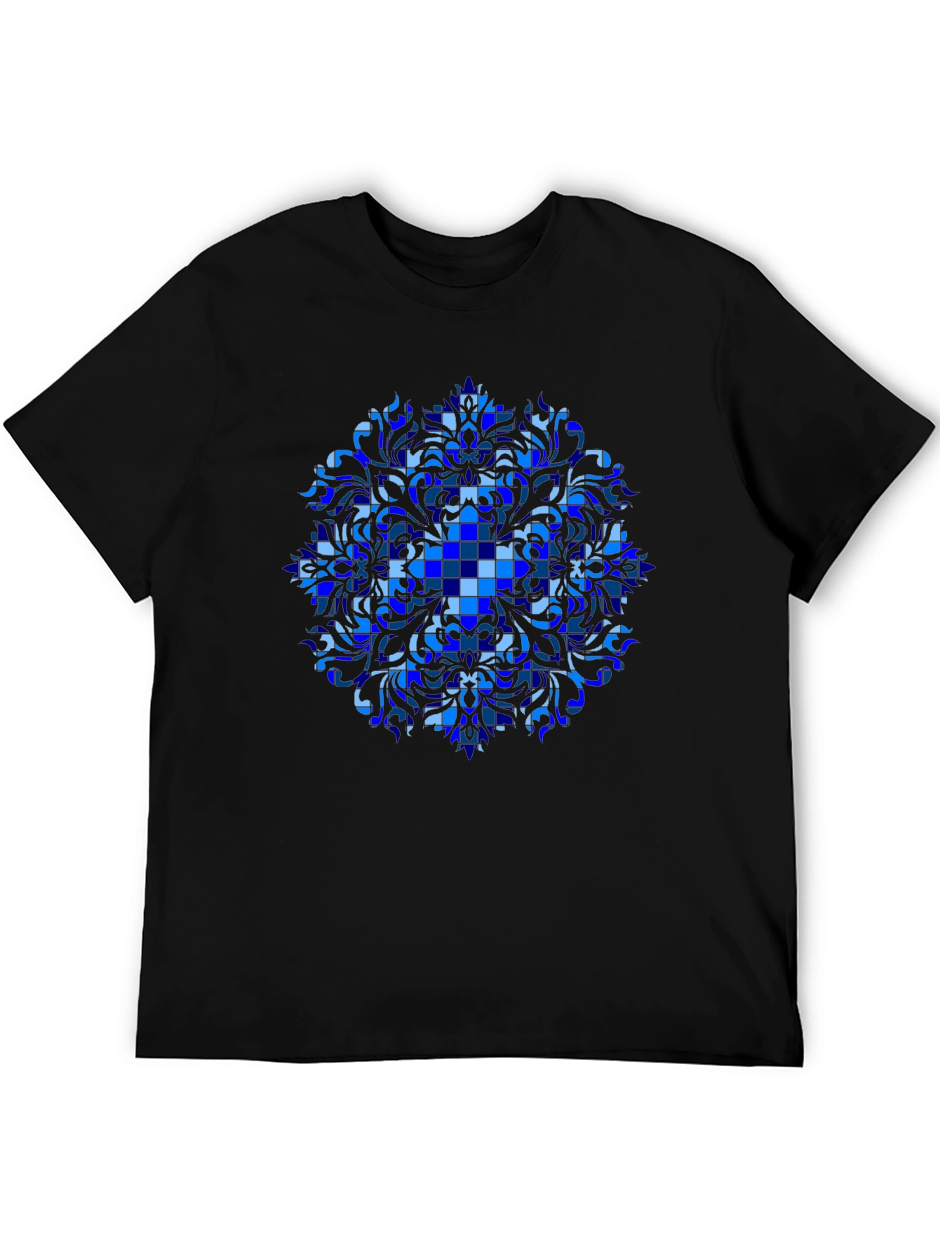 Blue Mosaic Mandala Graphic Tee