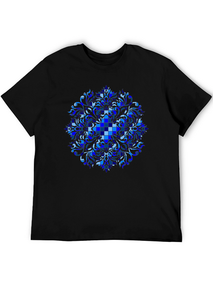 Blue Mosaic Mandala Graphic Tee