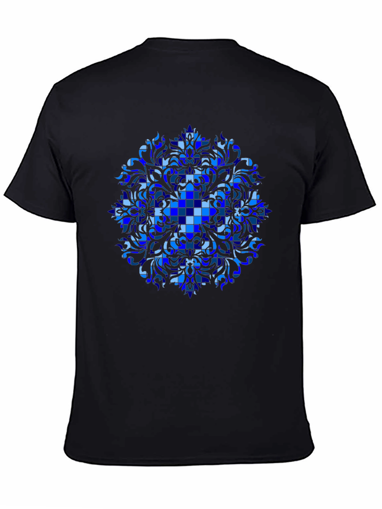 Blue Mosaic Mandala Graphic Tee