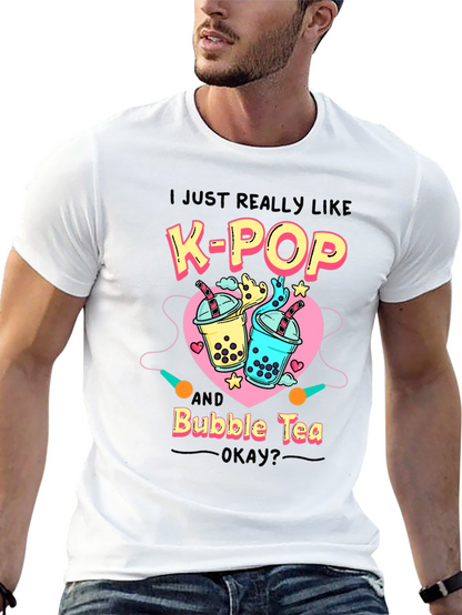 K-Pop & Bubble Tea Graphic T-Shirt