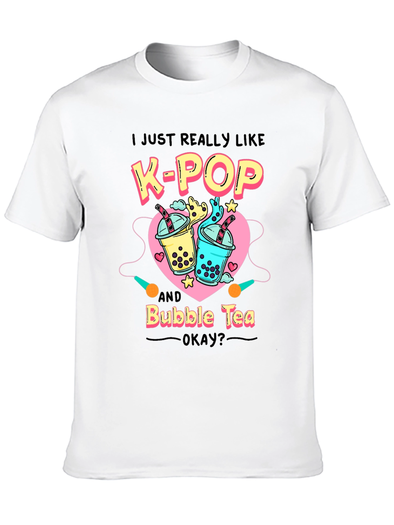 K-Pop & Bubble Tea Graphic T-Shirt