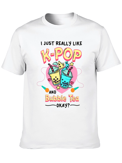 K-Pop & Bubble Tea Graphic T-Shirt