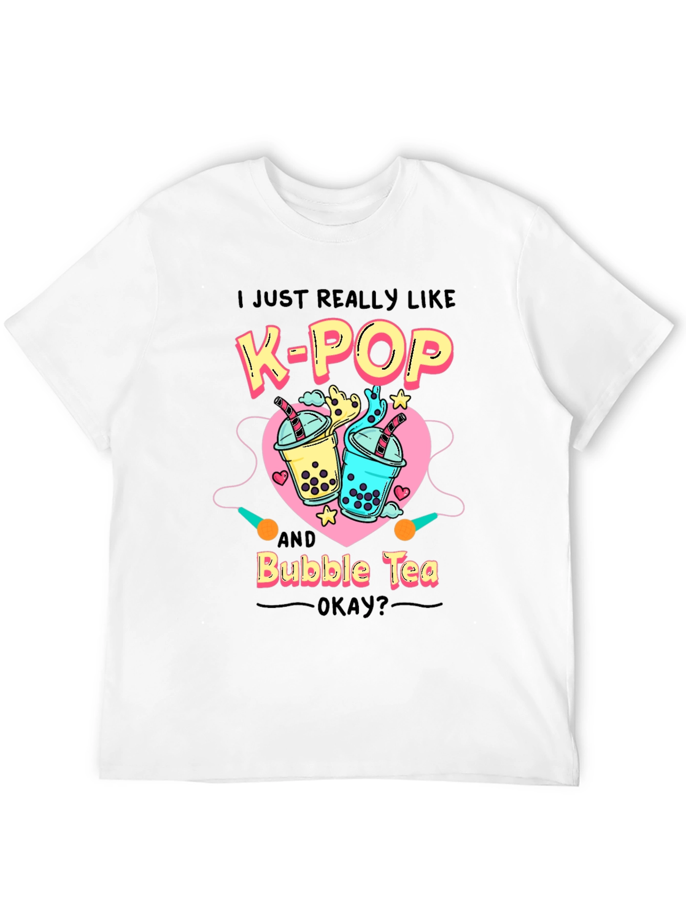 K-Pop & Bubble Tea Graphic T-Shirt
