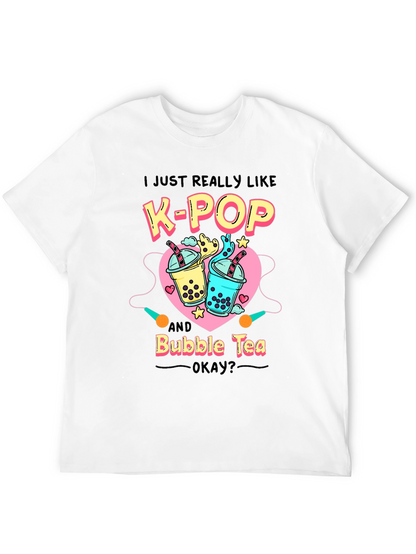 K-Pop & Bubble Tea Graphic T-Shirt