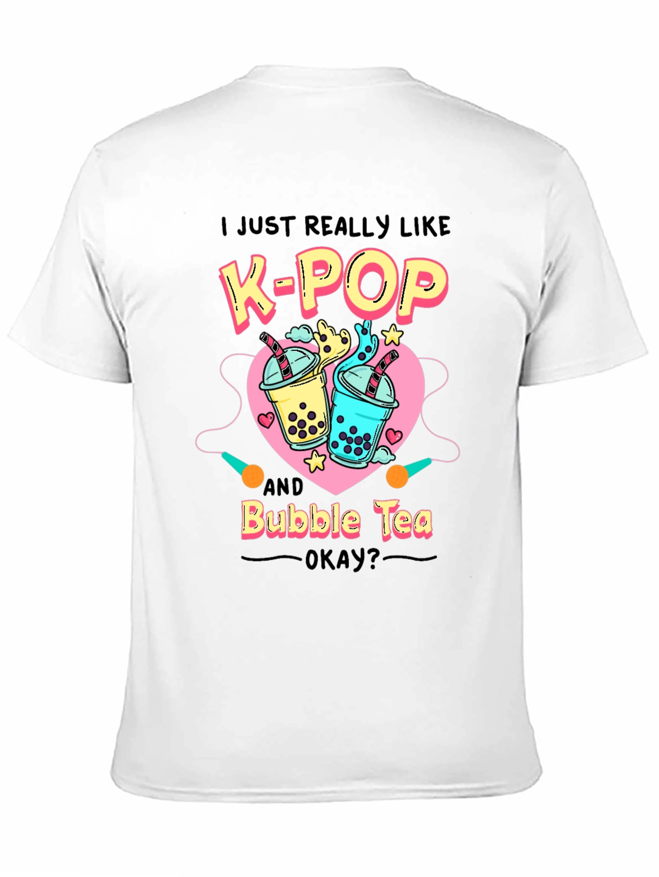 K-Pop & Bubble Tea Graphic T-Shirt