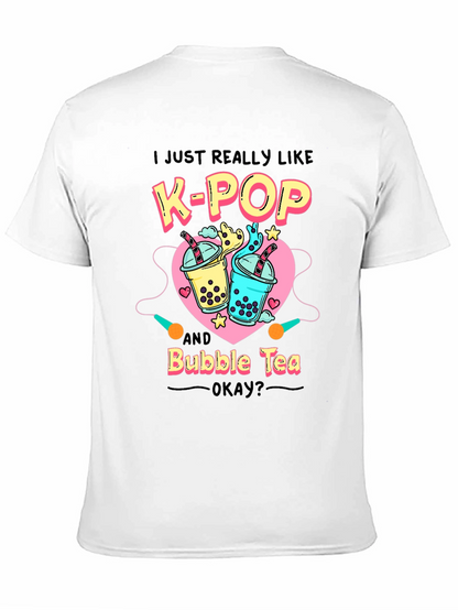 K-Pop & Bubble Tea Graphic T-Shirt