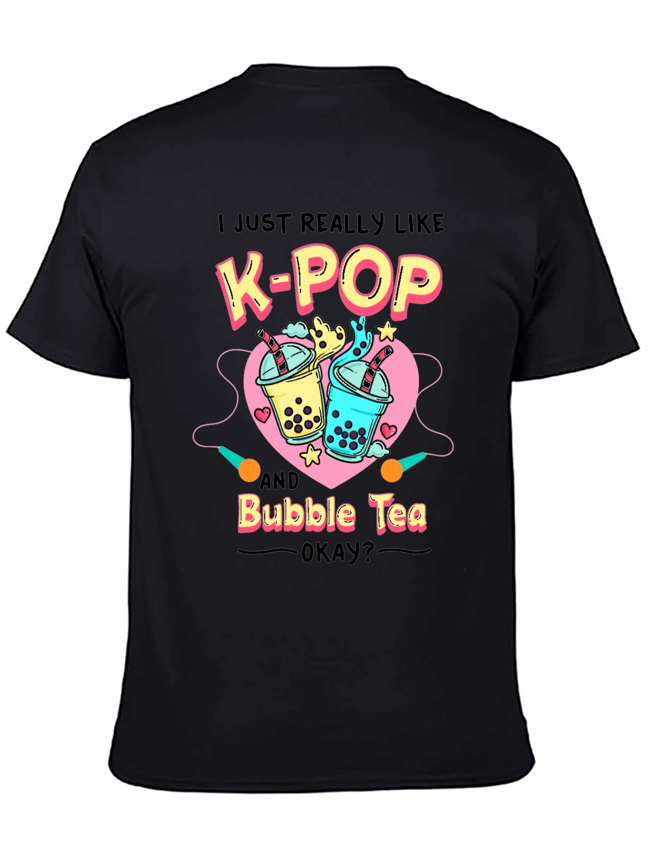 K-Pop & Bubble Tea Graphic T-Shirt