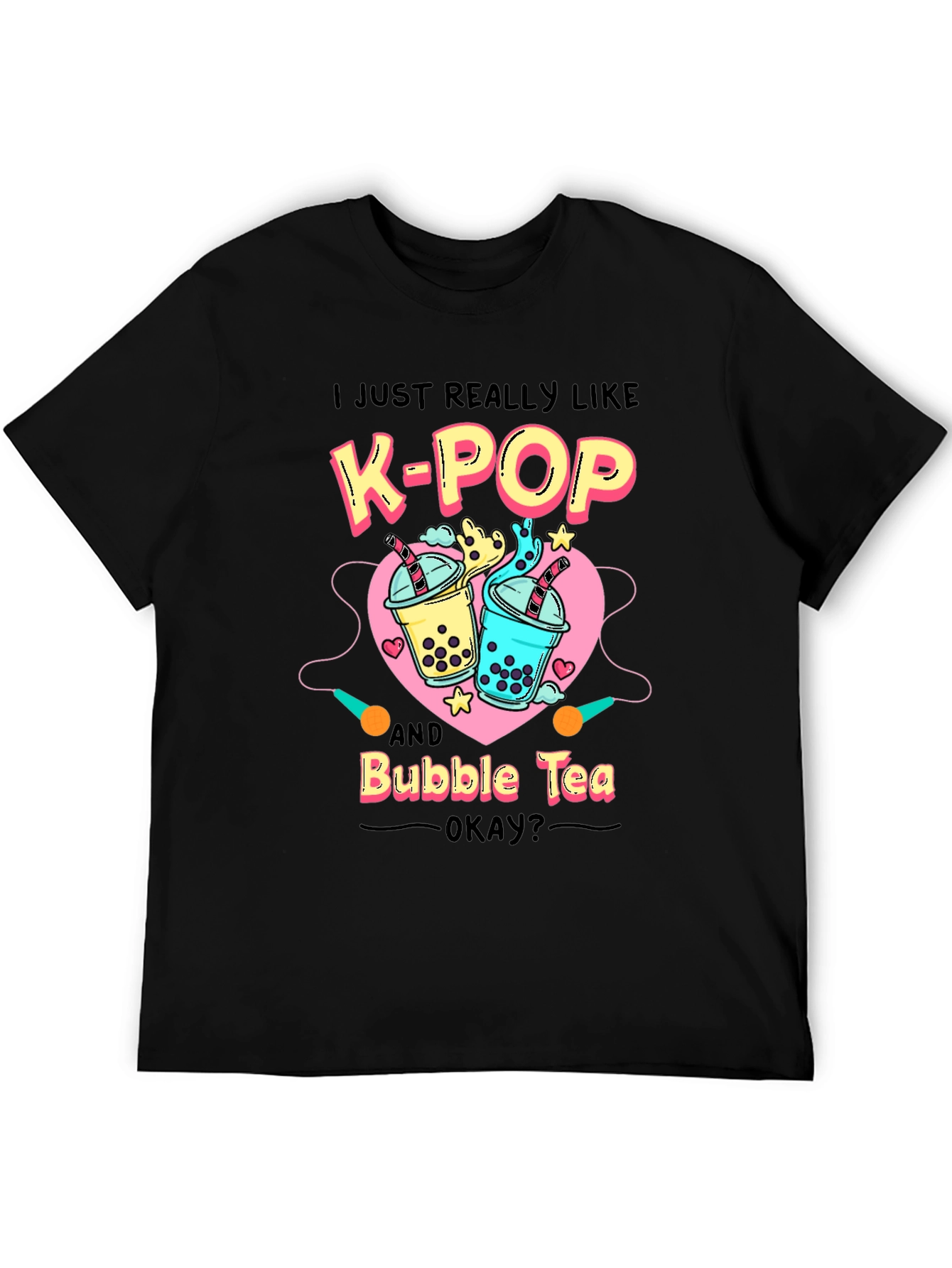 K-Pop & Bubble Tea Graphic T-Shirt