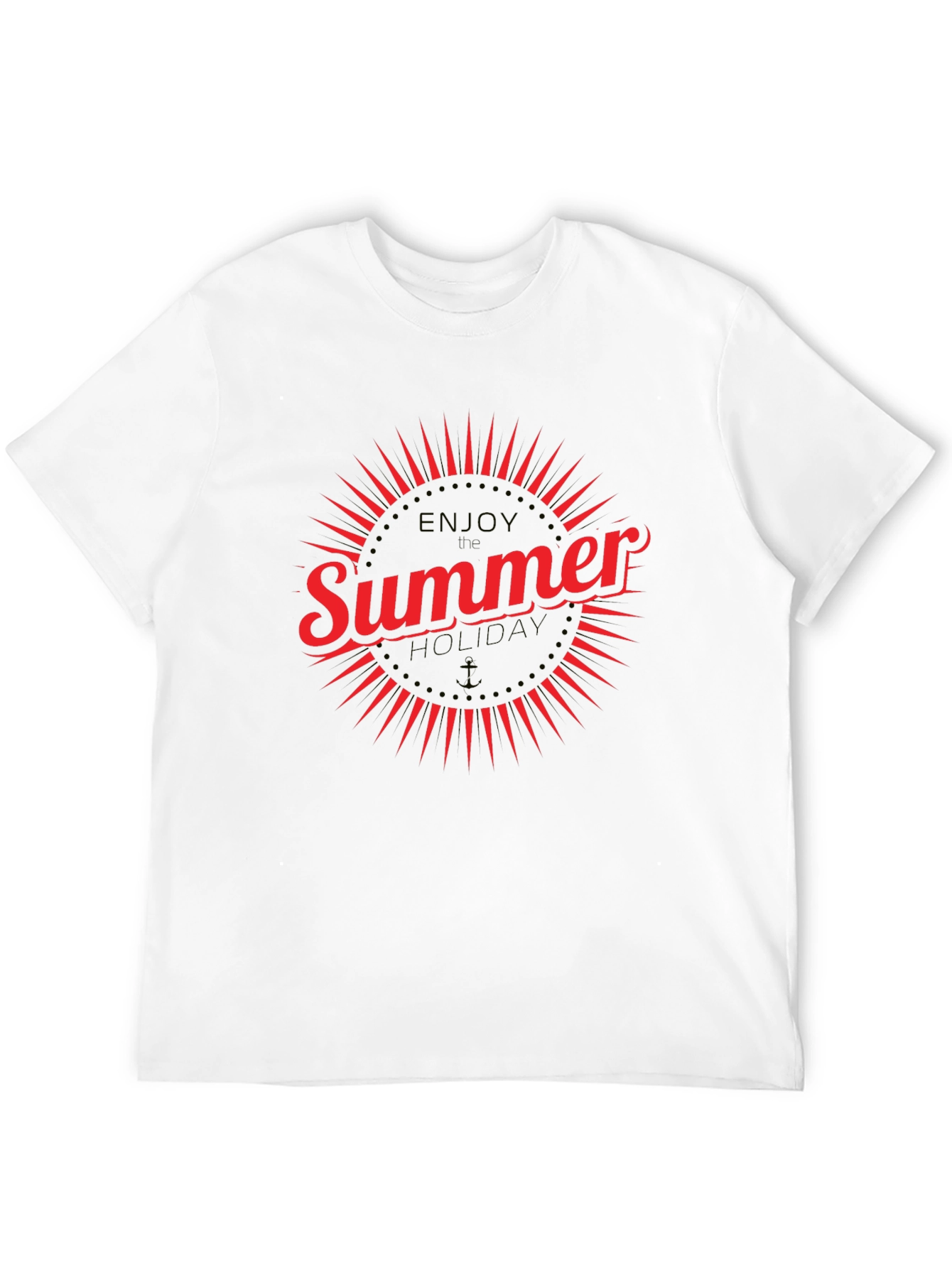 Summer Holiday Graphic T-Shirt - Black
